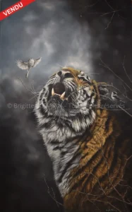 Peinture vendue : Convoitise – Acrylique sur toile - 60M – VENDU