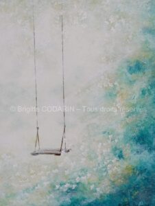 La balançoire – Acrylique sur tableau bois - 24cm x 30cm