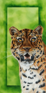 Léop' Art – Acrylique sur toile - 60cm x 30cm