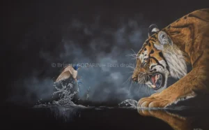 Peinture à vendre : Petit... Et courageux – Acrylique sur toile - 60M