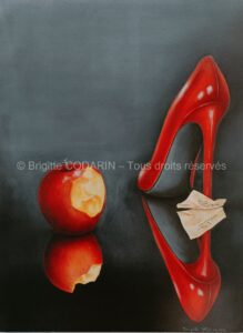 Tentation – Acrylique sur tableau bois - 30cm x 40cm