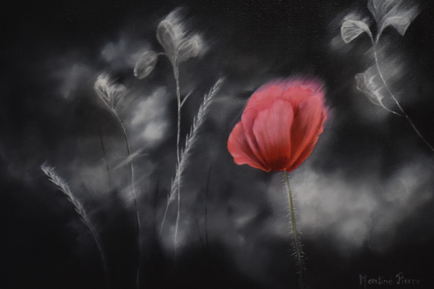 Peinture acrylique sur toile de Martine Pierre.