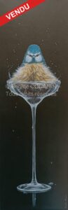 Evasion gazeuse - Acrylique sur toi - 90cmx30cm